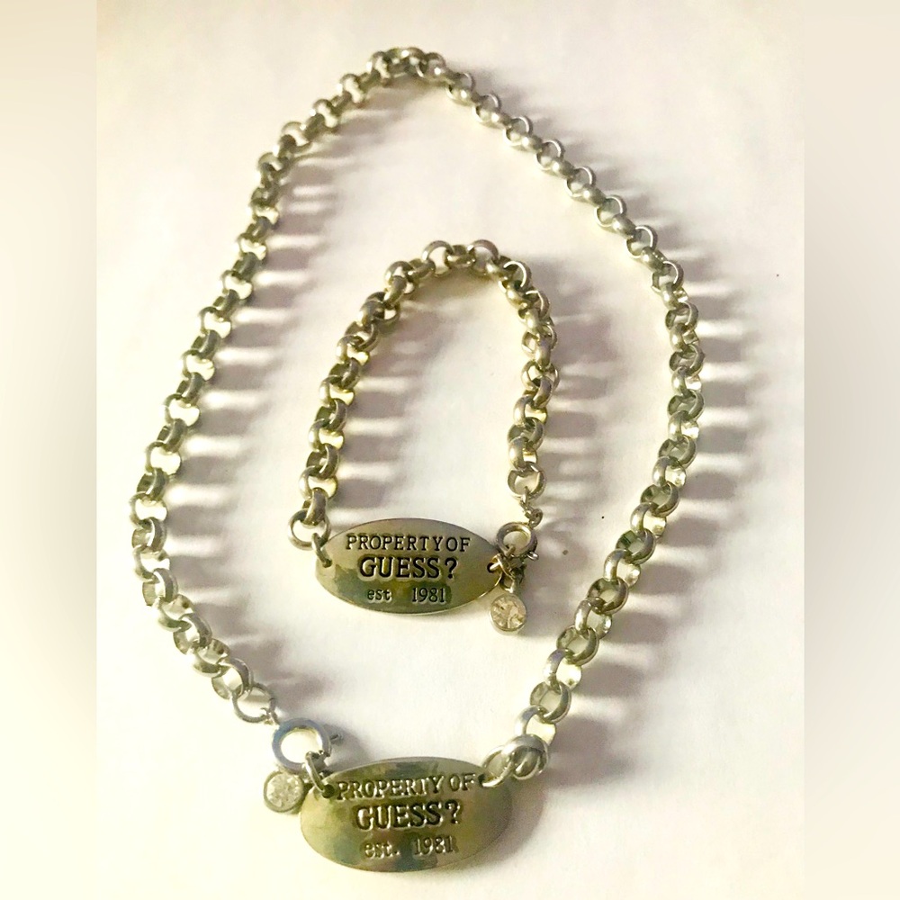 Guess Brand-Sets of Choker Necklace & Bracelet